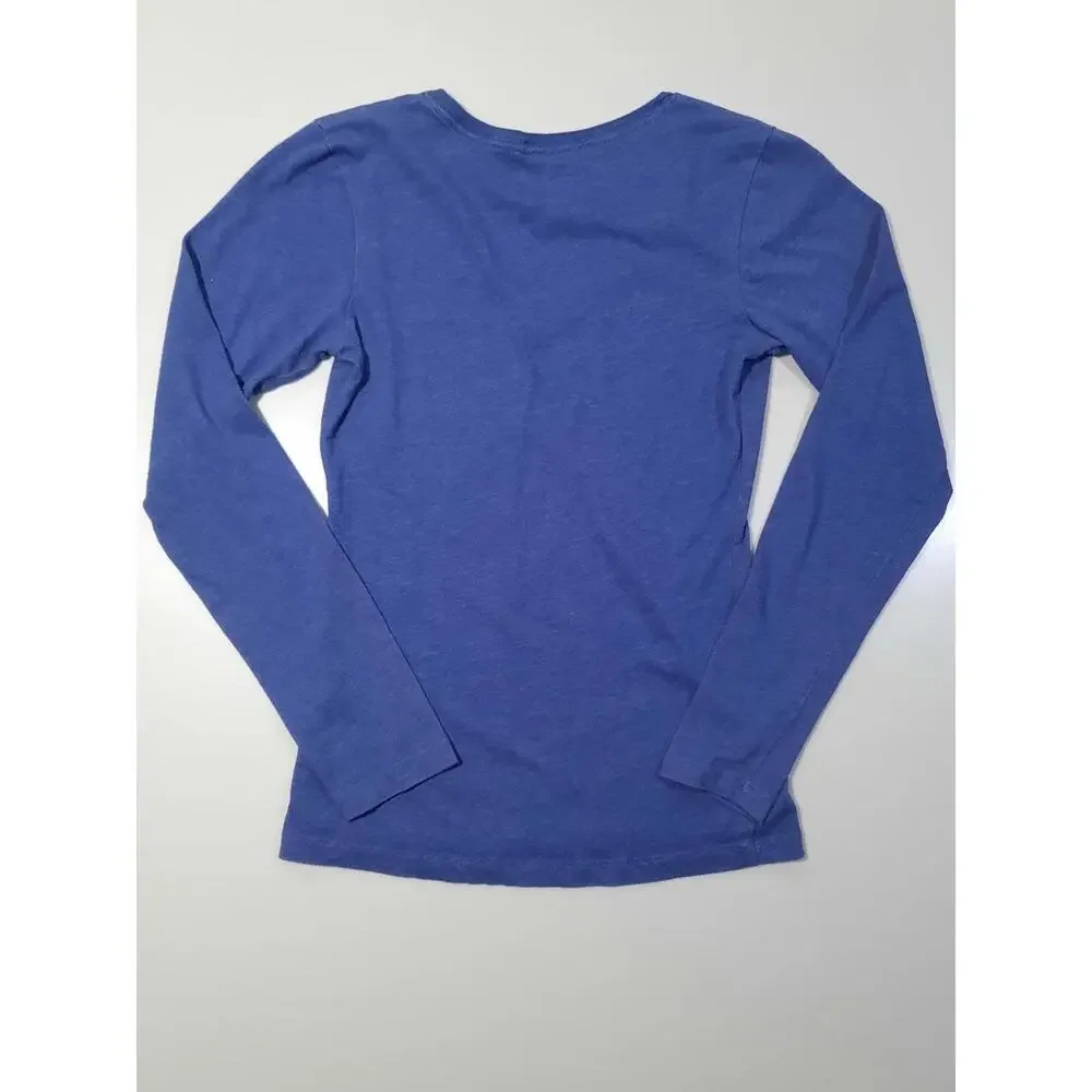 Nike Women's V-Neck T Shirt Long Sleeve Purple Size XS Dri Fit - Picture 4 of 4